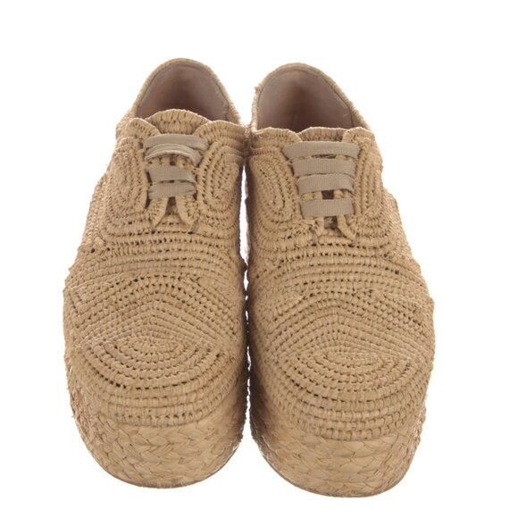 Robert Clergerie Straw Platform Wedge Oxfords — gorgeous & unique! - Picture 4 of 10